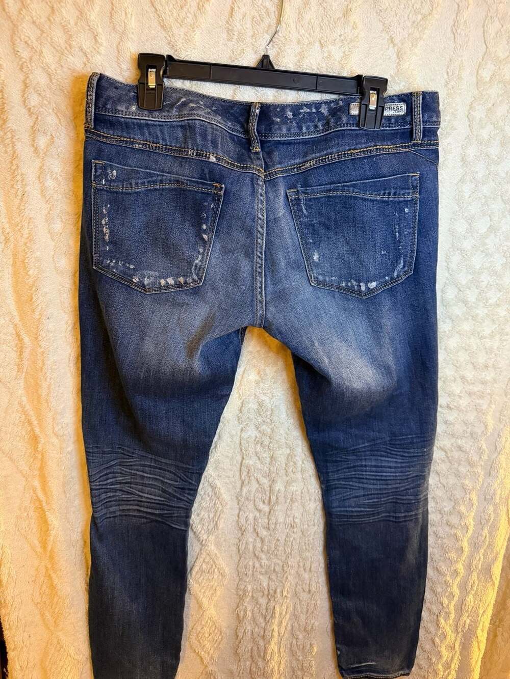 Express size 12 women’s Blue Skinny Fit Distressed Denim